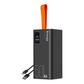 Juoda išorinė baterija "OBAL:ME EnergyPulse Powerbank 50000mAh 22.5W"
