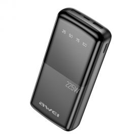 Juoda išorinė baterija Power Bank Awei P13K PD20W / QC22.5W 20000mAh
