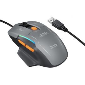 Juoda-pilka laidinė pelė Hoco GM52 RGB Gaming