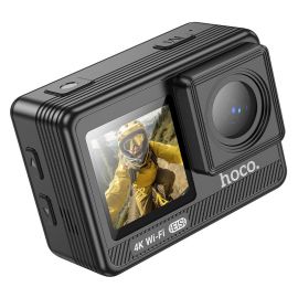 Juoda veiksmo kamera Hoco DV102 4K Anti-Shake