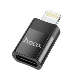Juodas adapteris Hoco UA17 Lightning to Type-C