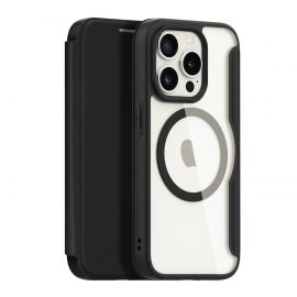 Juodas atverčiamas dėklas Apple iPhone 15 Pro "Dux Ducis Skin X Pro"