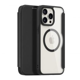 Juodas atverčiamas dėklas Apple iPhone 15 Pro Max "Dux Ducis Skin X Pro"