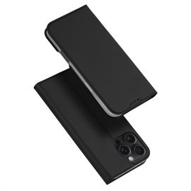 Juodas atverčiamas dėklas Apple iPhone 16 Pro "Dux Ducis Skin Pro"
