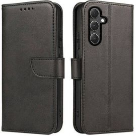 Juodas atverčiamas dėklas Samsung A366 A36 5G "Wallet "