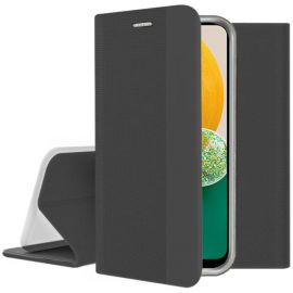 Juodas atverčiamas dėklas Samsung Galaxy A135 A13 4G "Smart Senso"