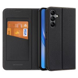 Juodas atverčiamas dėklas Samsung Galaxy A346 A34 5G "Dux Ducis Skin X2"