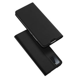 Juodas atverčiamas dėklas Samsung Galaxy A415 A41 "Dux Ducis Skin Pro"