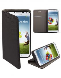 Juodas atverčiamas dėklas Samsung Galaxy i9500 / i9505 S4 "Smart Magnet"