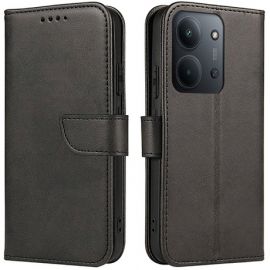 Juodas atverčiamas dėklas Xiaomi Redmi 15C 4G "Wallet "
