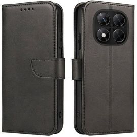 Juodas atverčiamas dėklas Xiaomi Redmi Note 14 Pro Plus 5G "Wallet "