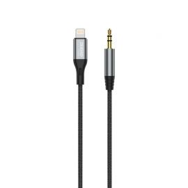 Juodas audio kabelis Dudao L11Pro Lightning to 3.5mm 1.0m