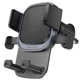 Juodas automobilinis telefono laikiklis Borofone BH120 (air vent)