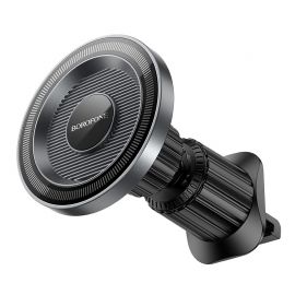 Juodas automobilinis telefono laikiklis Borofone BH122 Magsafe (air vent)