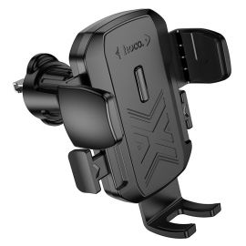 Juodas automobilinis telefono laikiklis Hoco H64 (air vent)