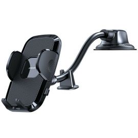 Juodas automobilinis telefono laikiklis Joyroom JR-ZS259 (windshield)