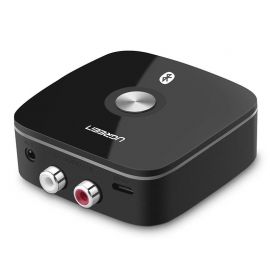 Juodas Bluetooth adapteris imtuvas Ugreen CM106 2xRCA / AUX Bluetooth 5.1