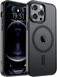 Juodas dėklas Apple iPhone 12 Pro Max "Matte MagSafe"