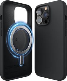 Juodas dėklas Apple iPhone 13 Pro "Mag Silicone "