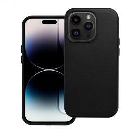Juodas dėklas Apple iPhone 14 Pro "Mag Leather"