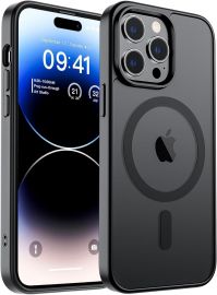 Juodas dėklas Apple iPhone 14 Pro Max "Matte MagSafe"