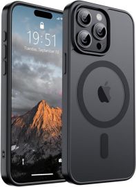 Juodas dėklas Apple iPhone 15 Pro Max "Matte MagSafe"
