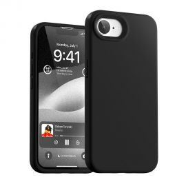 Juodas dėklas Apple iPhone 16e / 17e "Mercury Pure Magsafe Silicon"