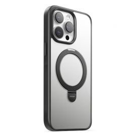 Juodas dėklas Joyroom JR-BP004 Magnetic su laikikliu telefonui Apple iPhone 15