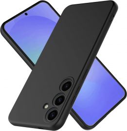 Juodas dėklas Samsung A566 A56 5G "Mercury Silicone"