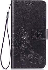 Juodas dėklas Samsung Galaxy A145 A14 4G / A146 A14 5G "Flower Book"