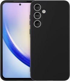Juodas dėklas Samsung Galaxy A356 A35 5G "Liquid Silicone" 1.5mm