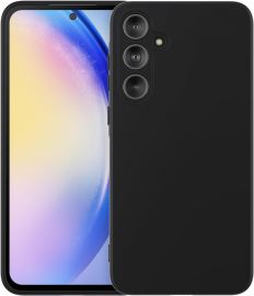 Juodas dėklas Samsung Galaxy A556 A55 5G "Liquid Silicone" 1.5mm