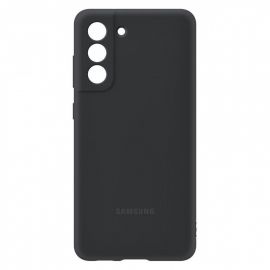 Juodas dėklas Samsung Galaxy G990 S21 FE 5G "Silicone Cover"