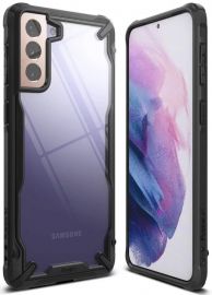 Juodas dėklas Samsung Galaxy S21 Plus "Ringke Fusion X"