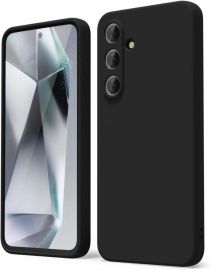 Juodas dėklas Samsung S721 S24 FE "Liquid Silicone" 1.5mm