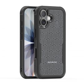 Juodas dėklas telefonui Apple Iphone 17 "Dux Ducis Shld Triangle Pattern"