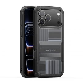 Juodas dėklas telefonui Apple Iphone 17 Pro / 18 Pro "Dux Ducis Shld Umbra Pattern"