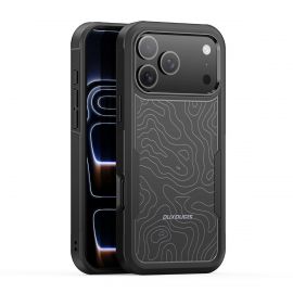 Juodas dėklas telefonui Apple Iphone 17 Pro Max "Dux Ducis Shld Contour Pattern"