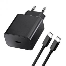Juodas įkroviklis Blue Star 20W USB-C + USB-C to USB-C cable