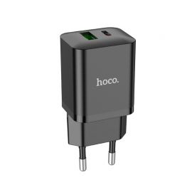 Juodas įkroviklis buitinis Hoco N28 Founder PD20W+QC3.0