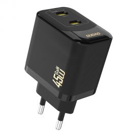 Juodas įkroviklis Dudao A28P GaN 45W 2xUSB-C