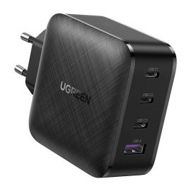 Juodas įkroviklis Ugreen CD224 GaN 3xUSB-C / USB-A 65W