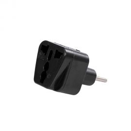 Juodas įkrovimo adapteris USA / UK / CN-EUR
