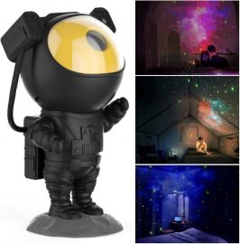Juodas LED 3D galaktikų ir žvaigždžių projektorius Reach Astronaut