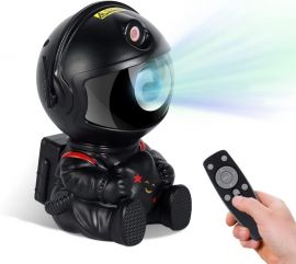 Juodas LED 3D galaktikų ir žvaigždžių projektorius Reach Mini Astronaut