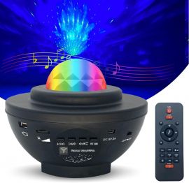 Juodas LED žvaigždžių projektorius Reach Starry Bowl