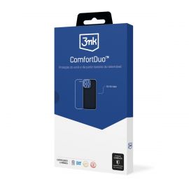 Juodas matinis dėklas ir apsauginis stikliuko rinkinys 3mk ComfortDuo Matt telefonui Apple iPhone 15 Pro Max