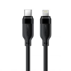Juodas USB kabelis Acefast C16-01 USB-C to Lightning 1.2m