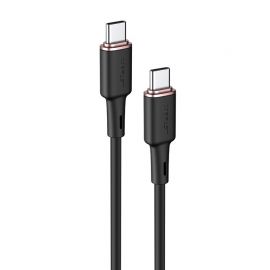 Juodas USB kabelis Acefast C2-03 60W USB-C to USB-C 1.2m