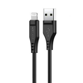 Juodas USB kabelis Acefast C3-02 MFi USB-A to Lightning 1.2m
